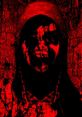 Eerie figure in dark attire, painted in red hues, expressing a haunting and unsettling atmosphere. Creates a chilling effect.