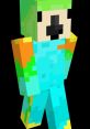 Colorful Minecraft character featuring a parrot design, perfect for Parrotx2 fans and gaming enthusiasts.