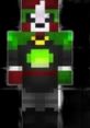 Pixelated character with green and red color scheme, embodying a unique style for Lettucek-themed games.