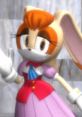 Vanilla the Rabbit, a character from the Sonic the Hedgehog series, poses in a vibrant dress, showcasing her cheerful personality.