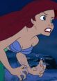 Ariel's Violent Behavior (The Little Mermaid Jodi Benson) Whenever she hears Melody or even Flounder crying for help