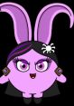Spookiella from Sunny Bunnies, a mischievous purple bunny with stylish black hair and playful spider accessory.