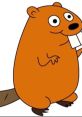 Cheerful cartoon Beaver Boy with orange fur and big teeth, smiling and posing playfully, perfect for kids' content.