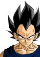 Vegeta, the iconic Saiyan warrior, shows determination with his spiky hair and intense expression in this dynamic portrayal.