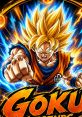 Goku unleashing his power, showcasing vibrant Super Saiyan transformation with bright energy effects and iconic Dragon Balls.