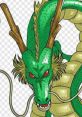 Green dragon with red eyes, long serpentine body, symbolizing power and wisdom, often associated with Uduururr.
