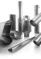 A collection of shiny metal pipes and tubes showcasing various shapes and sizes, ideal for auto performance enhancements.
