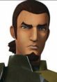 Kanan Jarrus, a confident Jedi character from Star Wars Rebels, showcasing his distinct hairstyle and serious expression.