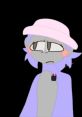 Carloupe character artwork features expressive gray skin and a pink bucket hat against a dark background.