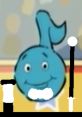 Cheerful blue character from 'A Magical Al Helper' with a big smile, adding fun and magic to the adventure.