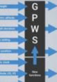 Diagram illustrating the functions and indicators of the GPWS system, highlighting altitude, position, and settings.