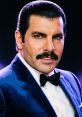 A performer channels Freddie Mercury's charisma in a classic suit, showcasing the spirit of "The Show Must Go On.