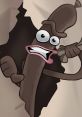 The Animal from Peperami bursts through a wall, displaying a quirky expression with exaggerated features and a playful demeanor.
