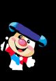 Cheerful ringmaster puppy character with a colorful outfit and big smile, ready to entertain at the circus.