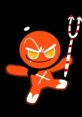 Devil Cookie from Cookie Run Kingdom, sporting a mischievous grin and holding a striped pitchfork.