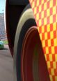 Lightning McQueen's left back wheel, showcasing racing dynamics in vibrant colors. Perfect for fans of "Carros" in Portuguese.