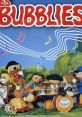 Colorful characters from "Les Bubbies" band play cheerful music outdoors, bringing joy and fun to children.
