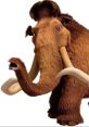 Cartoon mammoth character from "Many (Ice Age-Bulgarian)" with large tusks and expressive eyes. Fun and animated style.