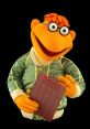Scooter from The Muppets, dressed in a green jacket, holding a clipboard and pencil, exuding charm and enthusiasm.