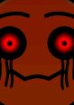 Frightening character from "Possessed Harder" with glowing red eyes, conveying a sinister and eerie atmosphere.