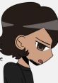 Stylized character illustration featuring a young man with dark, wavy hair and a thoughtful expression, inspired by Yoksiyo.