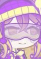 Cute animated character with purple hair and stylish purple accessories, embodying the fun spirit of Pela.