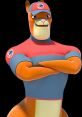 Bondi lifeguard character in a vibrant uniform, promoting beach safety at Kangaroo Beach. Fun and friendly cartoon design.