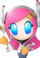 Colorful character with pink hair and blue eyes, representing the playful and vibrant essence of Susie 1.0.