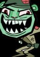 Stylized character from the Filqpy Range, featuring a green face, large teeth, and a playful, villainous expression.