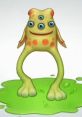 Cute Gladoro character with three eyes, vibrant colors, and green slime, ready for fun adventures in a playful environment.