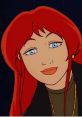 Angelica Pickering, a character with vibrant red hair and striking blue eyes, exudes confidence and charm in her animated design.