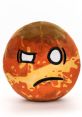Plush Venus (Solarballs) character with a frowning face, showcasing bold orange and brown colors, perfect for space enthusiasts.