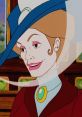 Elegant animated character with a blue hat and stylish attire, representing Gertrude Ann Pickering's sophisticated persona.