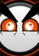 Intense graphic of an angry character face with striking orange eyes, evoking themes of confrontation and battle.