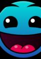 Bright blue cartoon character with large eyes and a big smile, embodying fun and positivity in the WOTH community.