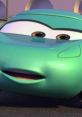 Kori Turbowitz from Cars 1 with a friendly expression and vibrant teal color, showcasing her unique character design.