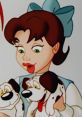 Isabella "Ella" Fairchild happily interacts with two adorable puppies, showcasing joy and love for pets.