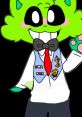 Danny from YMCH, a cheerful green cartoon character in a bowtie, stylish vest, and playful pose against a dark background.