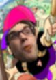 Playful cartoon character with a bright pink hat, showcasing a humorous expression and playful attitude, ideal for DSteves content.