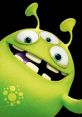 Cheerful green alien character from "Wabo Luis And The Aliens" with large eyes and a big smile, showcasing whimsical design.