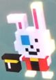 Colorful pixelated rabbit character holding a magician's hat, perfect for engaging lessons at the Teacher Center.