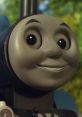 Thomas the Tank Engine smiling in CGI, representing Martin T. Sherman in The Great Discovery US version.