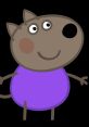 Danny Dog, a cartoon character, smiling and wearing a purple shirt, ready to bark playfully and delight young fans.