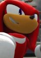 Knuckles the Echidna shown in vibrant red, showcasing a determined expression and iconic spiked knuckles, from 2010-present.