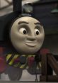 Victor from Thomas & Friends, smiling with a cheerful expression, showcases his friendly personality and innovative traits.
