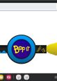 Colorful Bop It toy from 1996, featuring classic interactive gameplay with twist and pull actions for fun challenges.