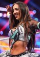 Chelsea Green showcasing her signature style in a vibrant wrestling outfit, radiating confidence and energy in the ring.