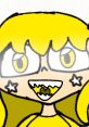 Cheerful cartoon character Isabella (G5) with bright yellow hair and a wide, expressive grin, showcasing playful energy.