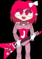 Cheerful character Jena (G5) in vibrant pink attire, holding a star-patterned guitar, ready to rock.