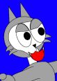 Whimsical character from "The OK Puuf," featuring a quirky expression and bright blue background. Perfect for fans!